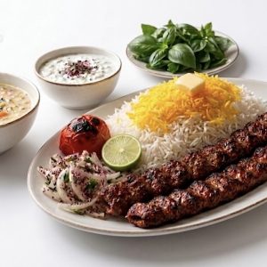 Special Grilled Minced Meat Skewers With rice (Tenderloin & Rib Meat)