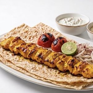 Saffron Grilled Tender Chicken Chunks With bread (Breast)