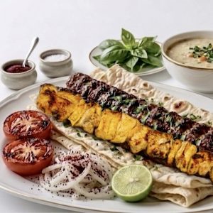 Mixed Kebab(Vaziri) With bread